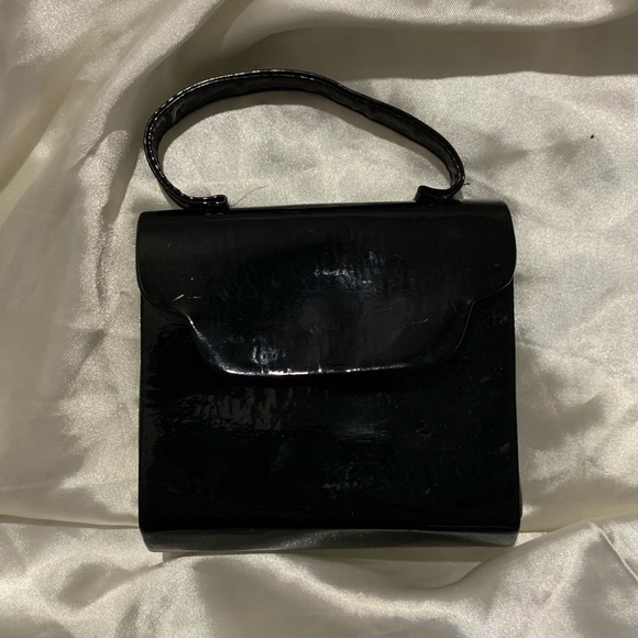 Mini black faux patent bag - Picture 2 of 3
